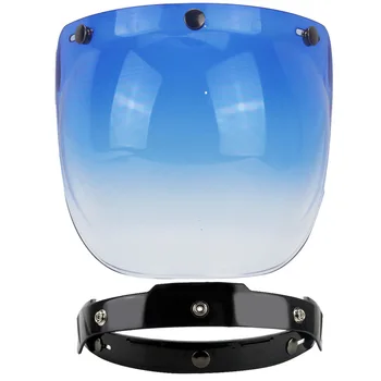 Serin Açık Yüz Motosiklet Kask Cam Kalkanı Visor Açık Kask Kabarcık Saçakları Motosiklet Capacete Lens Moto Aksesuarları