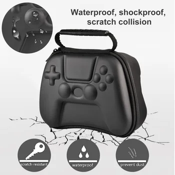 Seyahat Taşıma Çantası Çanta PS5 Oyun Denetleyicisi İçin Darbeye Dayanıklı EVA Sert Koruyucu Çanta saplı çanta Playstation 5 İçin Taşıma çantası