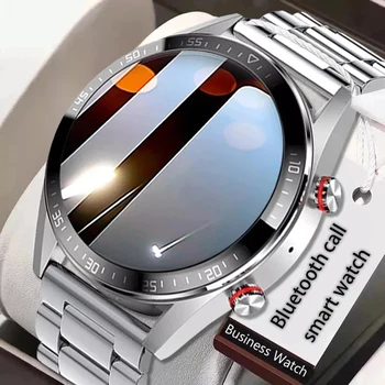 Yeni 454 * 454 tam dokunmatik ekranlı akıllı saat Erkek Kadın Her Zaman Ekran Zaman spor Bluetooth Çağrı Yerel Müzik Smartwatch Adam + Kutusu